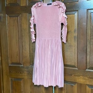 Ruffle Sleeve Midi Dress